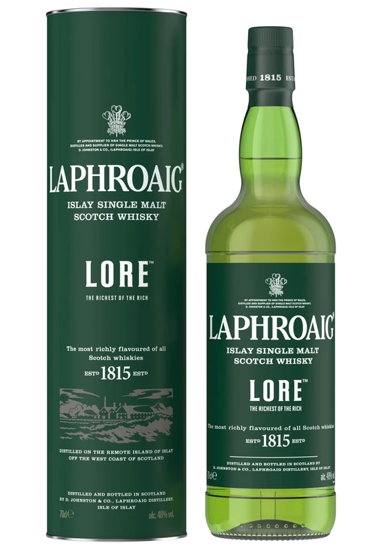 Laphroaig Lore | Scotch | Islay | Single Malt Peated Whisky | Rich Chocolate, Smoke & Chilli | Made Using Single Malts Aged from 7 to 21 Years | 48% ABV | 70cl