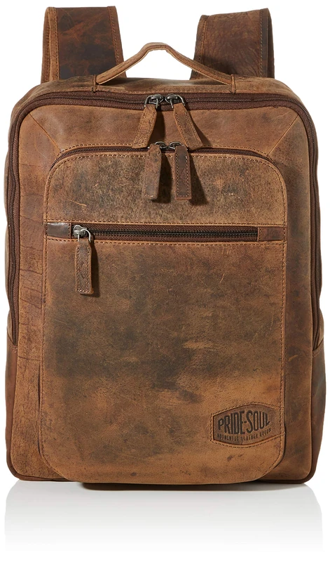 Pride & Soul Rucksack Jester, Laptoprucksack Leder Unisex Adults’ Backpack, Brown (Brown), 13.5x31x40 centimeters (B x H x T)