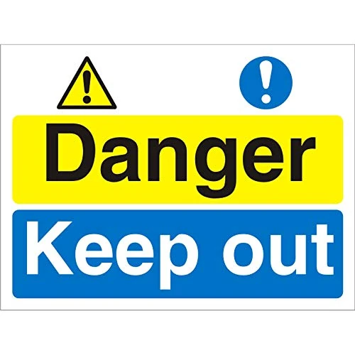 Seco Danger, Keep Out Sign, 600mm x 450mm - 3mm Foam PVC