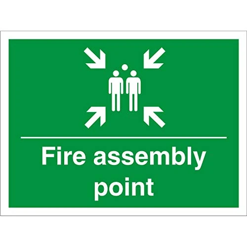 Seco Fire Assembly Point Sign, 600mm x 450mm - 3mm Foam PVC