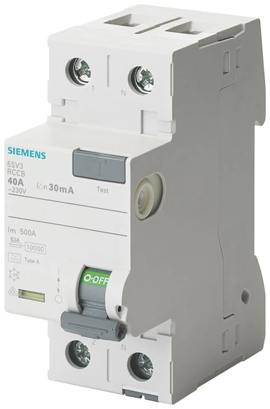 Siemens SENTRON Differential Switch – tipo-f 25 A 1 + Neutral 300 mA 230 V 2 Modules