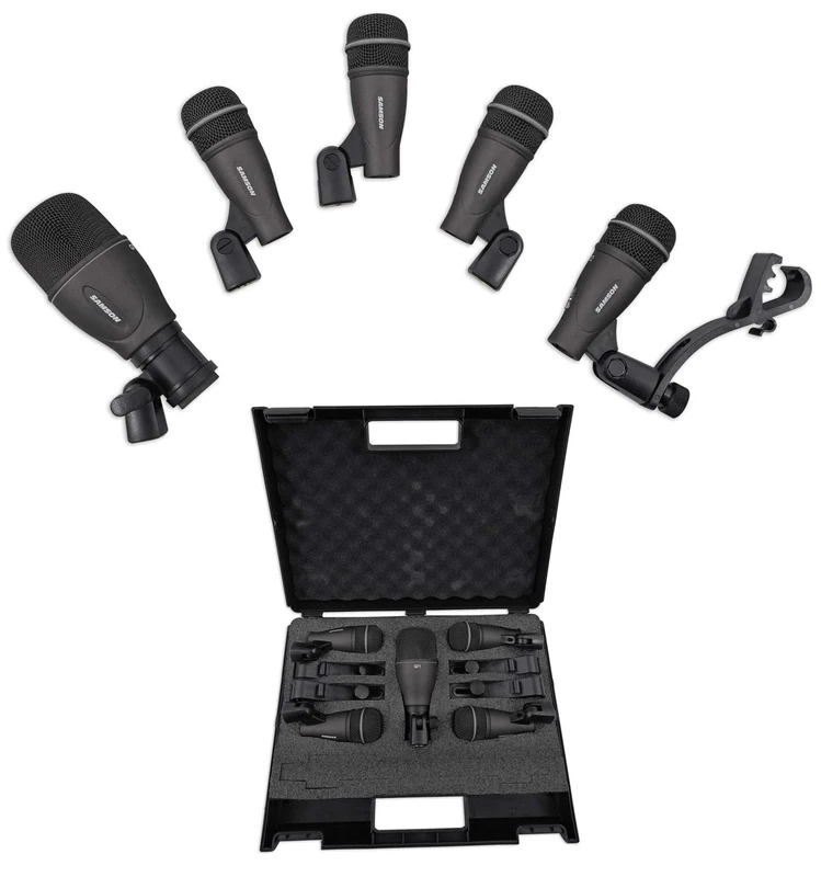 SAMSON DK705 5 Piece Drum Microphone Kit W/Case