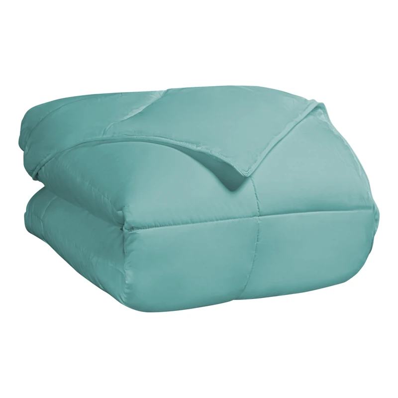 Superior Classic All-Season Down Alternative Comforter with Baffle Box Construction, King, Turquoise, Microfibre