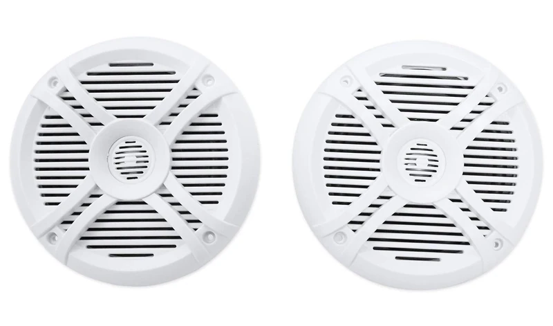 Rockville RMSTS65W Pair 800W 6.5" 2-Way Marine Boat Speakers, 4 Ohm, White, Waterproof, PEI Dome Tweeter, High Power Handling for Marine and Outdoor Use