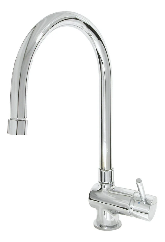 Aquasu Bali Single Handle Mixer Tap for Kitchen Sink Tap with Dish Rinser Low Pressure Basin, 1 Piece, Chrome, Romantic 6