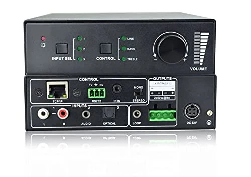 VivoLink Audio amplifier 2x50W (Class-D) 3 line inputs with, PA250 ((Class-D) 3 line inputs with IR & TCP/IP) - Image 1