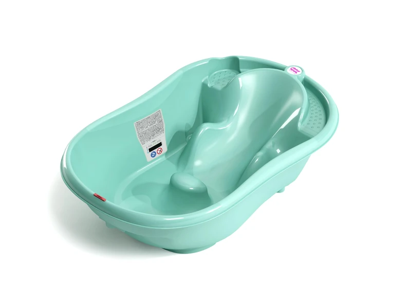 OKBABY Wave Baby Bath Tub with Digital Thermometer - Blue