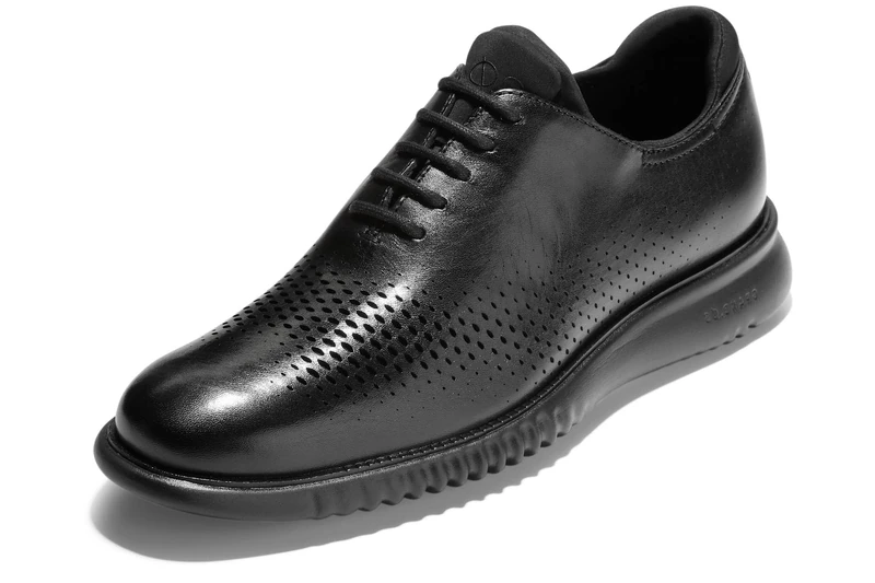 Cole Haan Men's 2.Zerogrand Laser Wingtip Oxford, Black Leather/Black, 8.5 UK