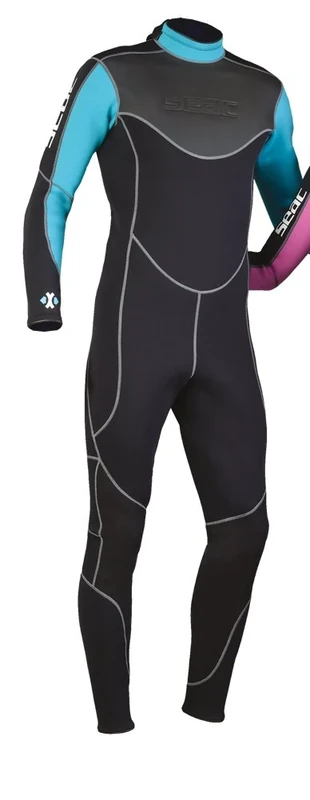 SEAC Sense Long, Men's One-Piece Wetsuit for Snorkeling and Underwater, 3 mm Super Elastic Neoprene