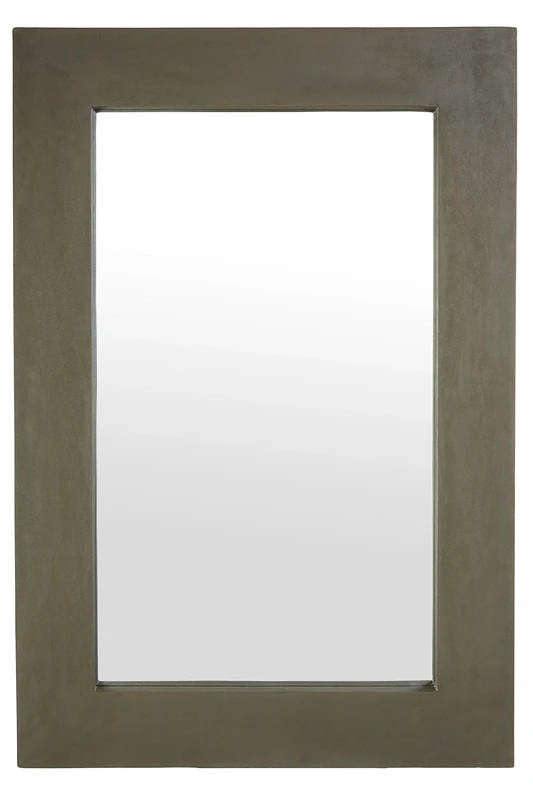 Premier Housewares Cement Finish Baxter Wall Mirror, Grey
