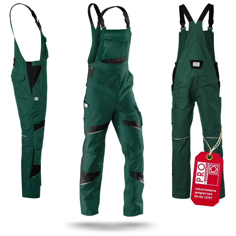Kubler 32505365-6599-66 Size 66 "Activiq" Dungarees - Green/Black