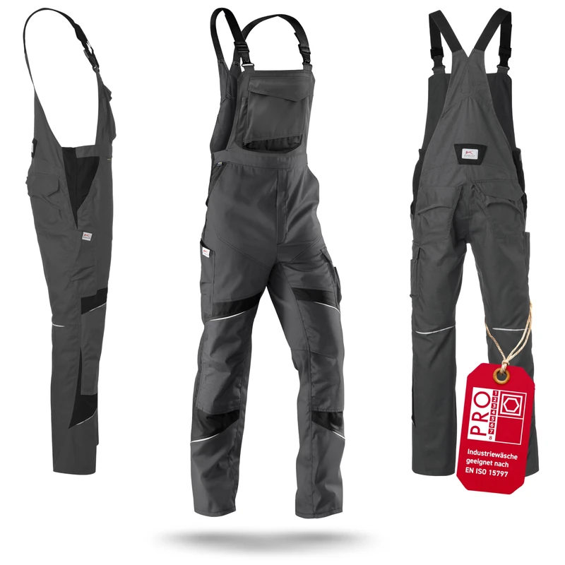 Kubler 32505365-9799-50 Size 50 "Activiq" Dungarees - Anthracite/Black