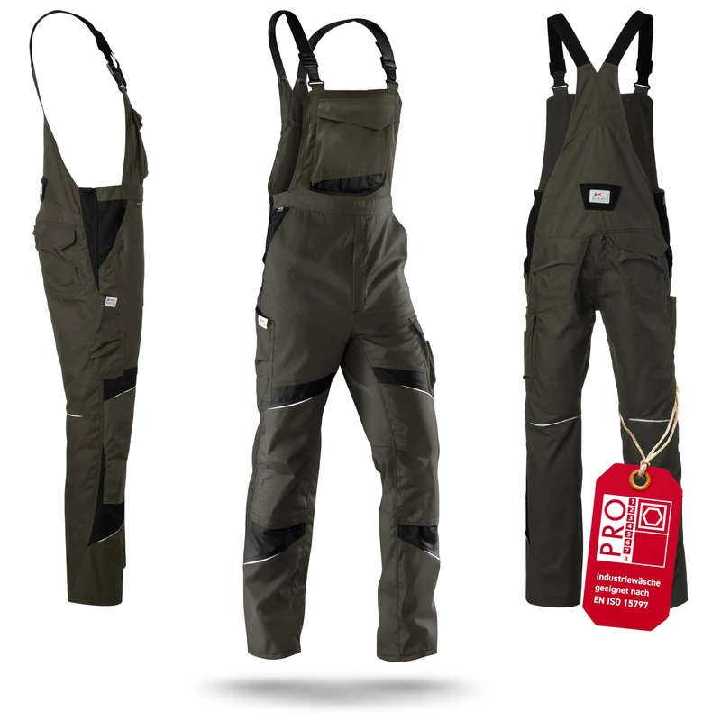 Kubler 32505365-6699-48 Size 48 "Activiq" Dungarees - Olive/Black