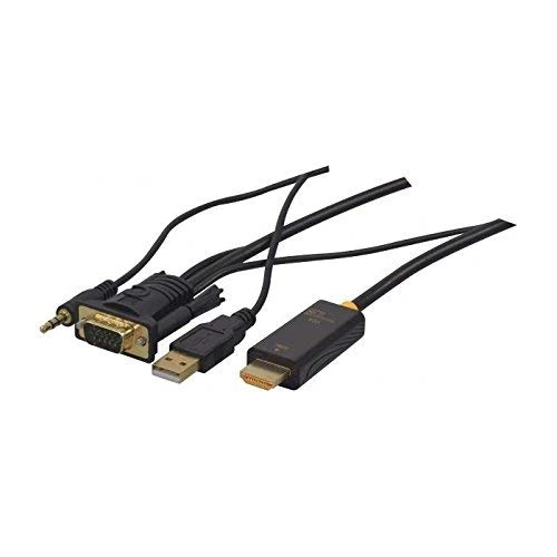 EXC 127846 VGA with Audio to HDMI Adapter Cable - Black