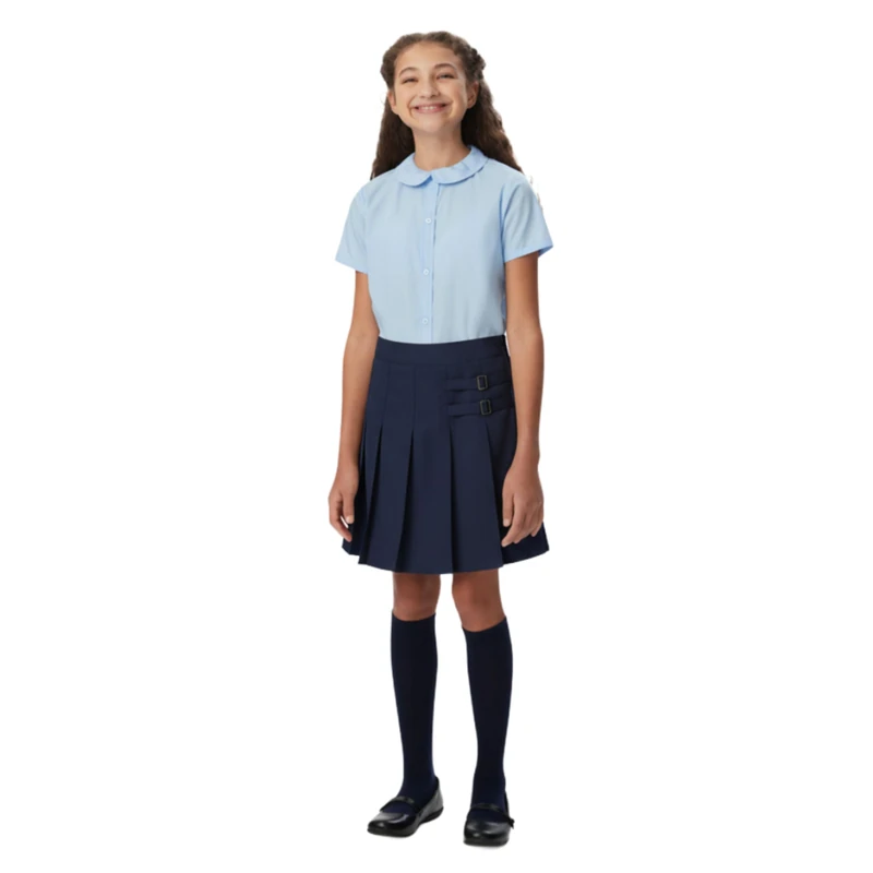 French Toast Girls' Pleated Skirt with Built-in Shorts, Navy, 20 Years - Image 1
