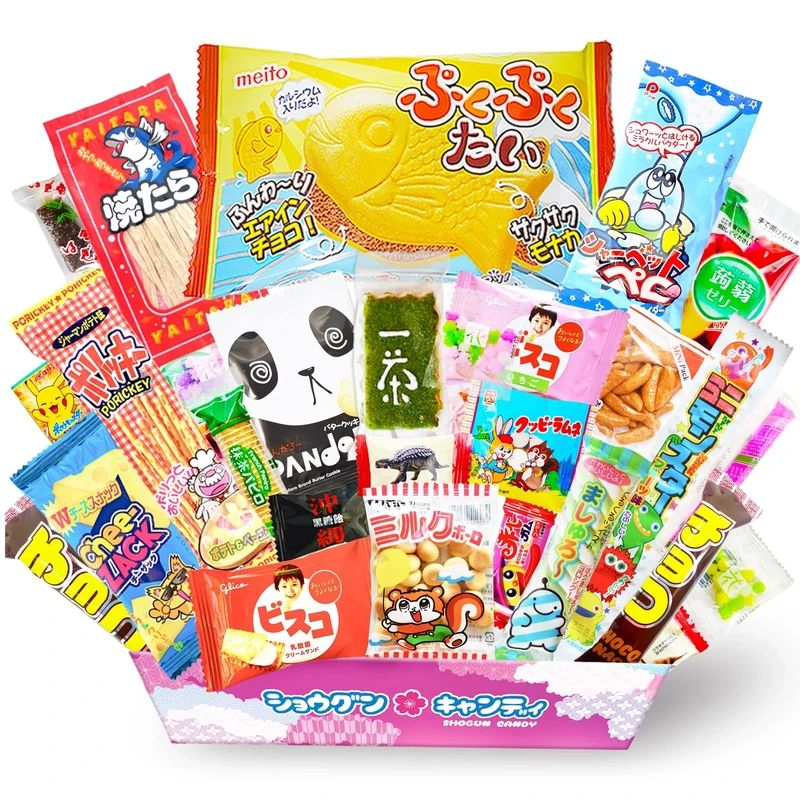 SHOGUN CANDY, Japanese Snacks Mystery Box 30 Pcs, Japanese Sweets gift