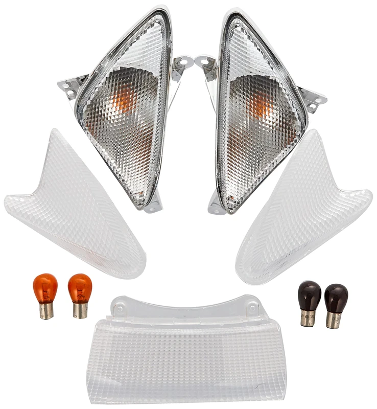 one by Camamoto Cabochons Kit Turn Signals/Arrows Transparent Compatible with Yamaha T-Max 500 2001 to 2007 (White)