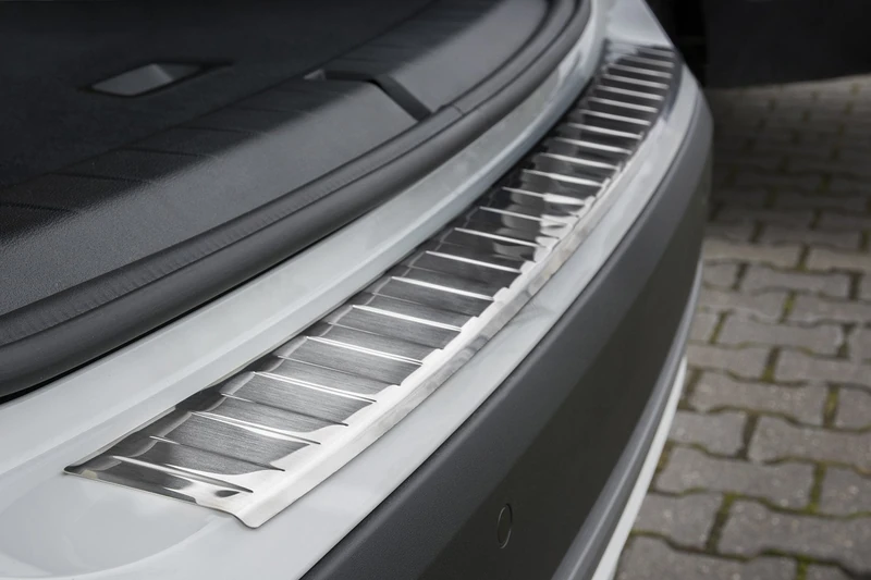 Avisa Stainless Steel Rear Bumper protector compatible with BMW X1 F48 2015-2022 'Ribs'