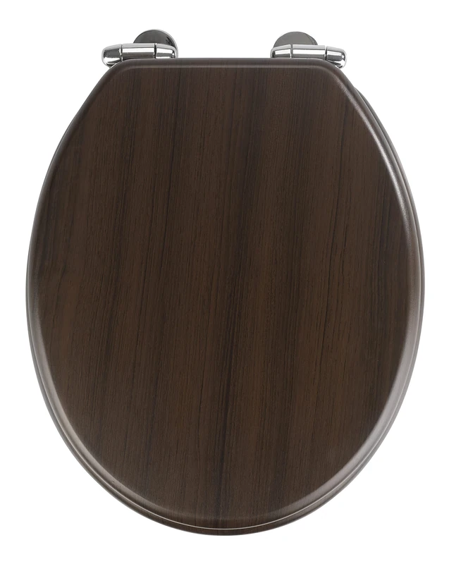 WENKO 22015100 Toilet Seat Wenge - soft closing mechanism, MDF, 35 x 42.5 cm, Dark brown