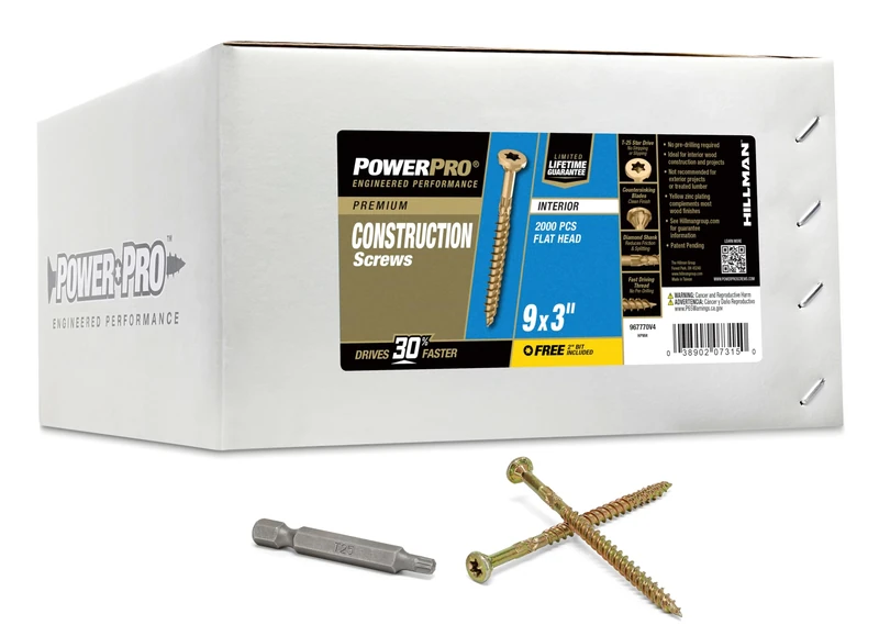 Hillman Available 48594 Power Pro Premium Exterior Wood Screw