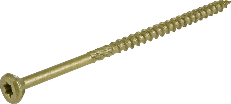 Power Pro 48615 Wood Screws, 10 x 4", Premium Outdoor Deck Screws, Rust Resistant, Epoxy Coated Bronze, 5lb Tub, 260 pcs