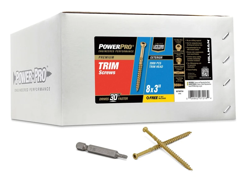 Hillman Available 48594 Power Pro Premium Exterior Wood Screw