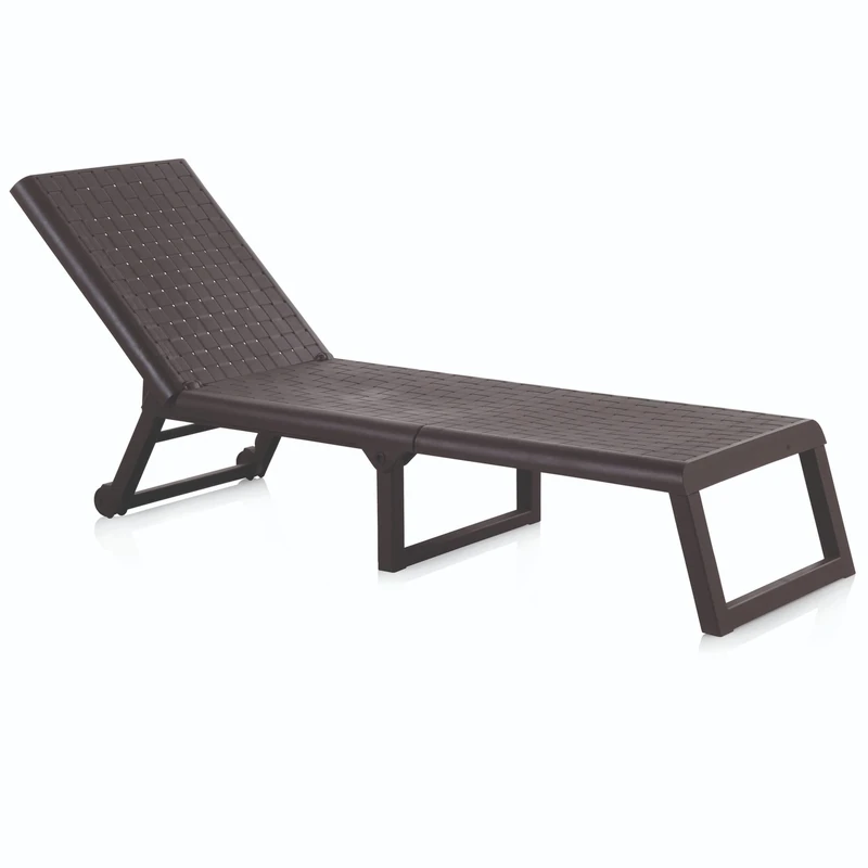 SP Berner – Dream wengué. Sun Lounger Folding Resin - Image 1