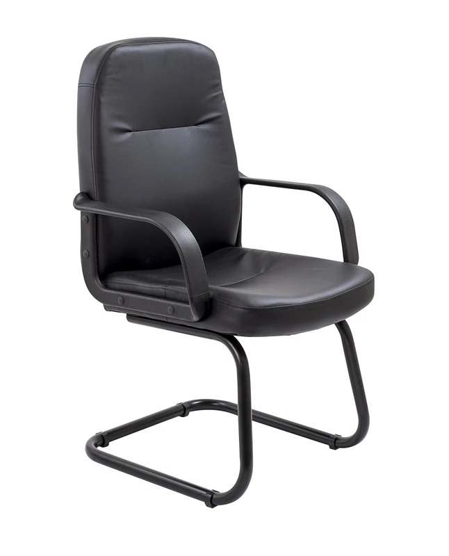 Office Hippo High Back Desk Chair, Ergonomic Office Chair For Home & Office With Generously Padded Seat For Extra Comfort, Robust Computer Chair, Up To 115kg Weight - Black
