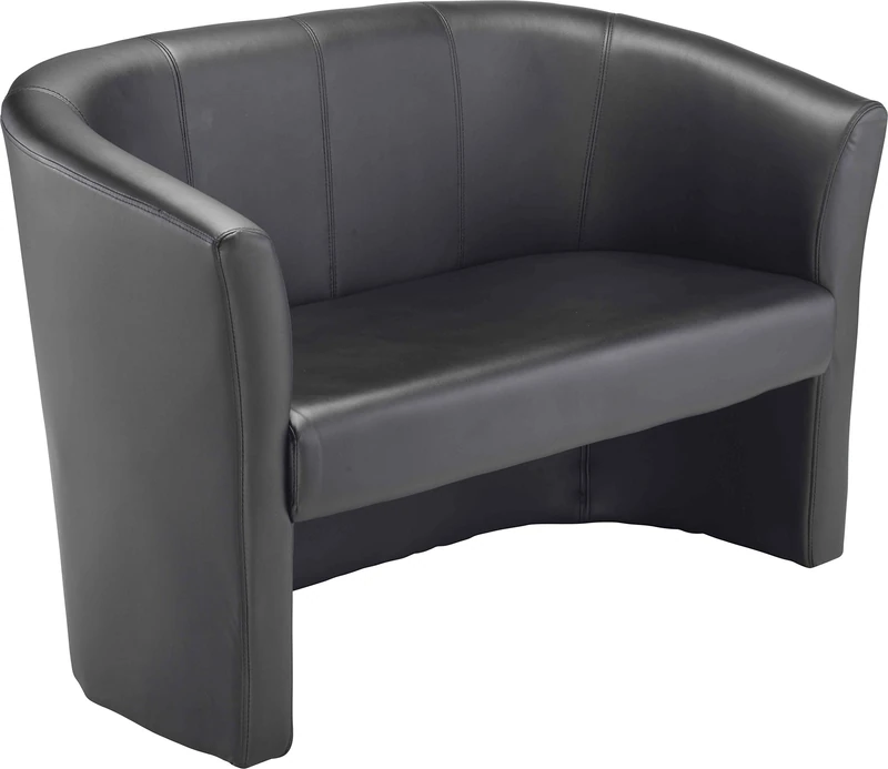 Office Hippo Tub Sofa, Leather - Black