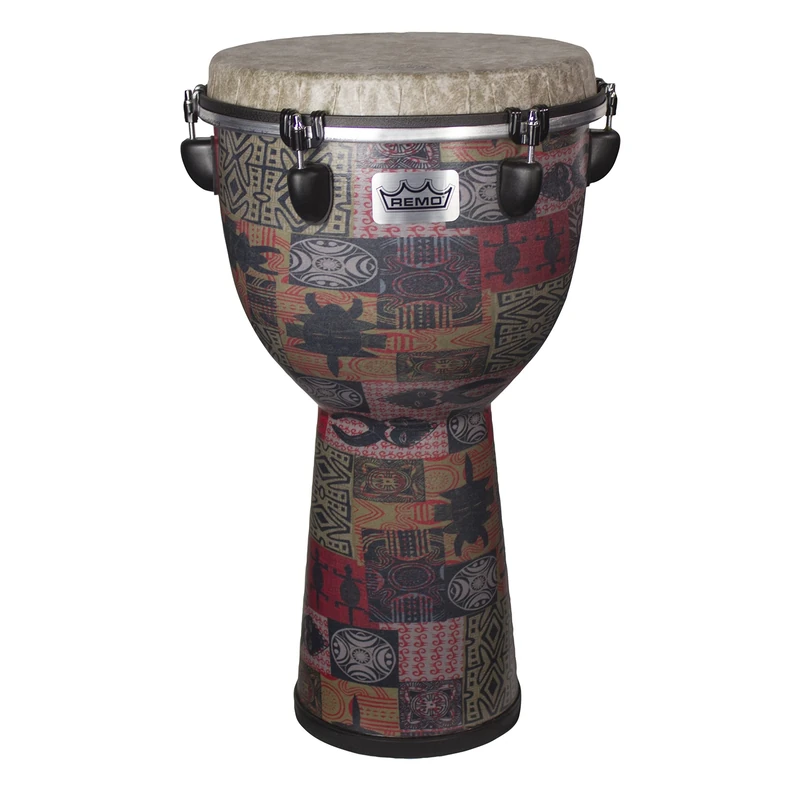 Remo Djembe Apex Designer Series, 12 "x 22" Red Kinte, Handtrommel für Drum Circle, Drum
