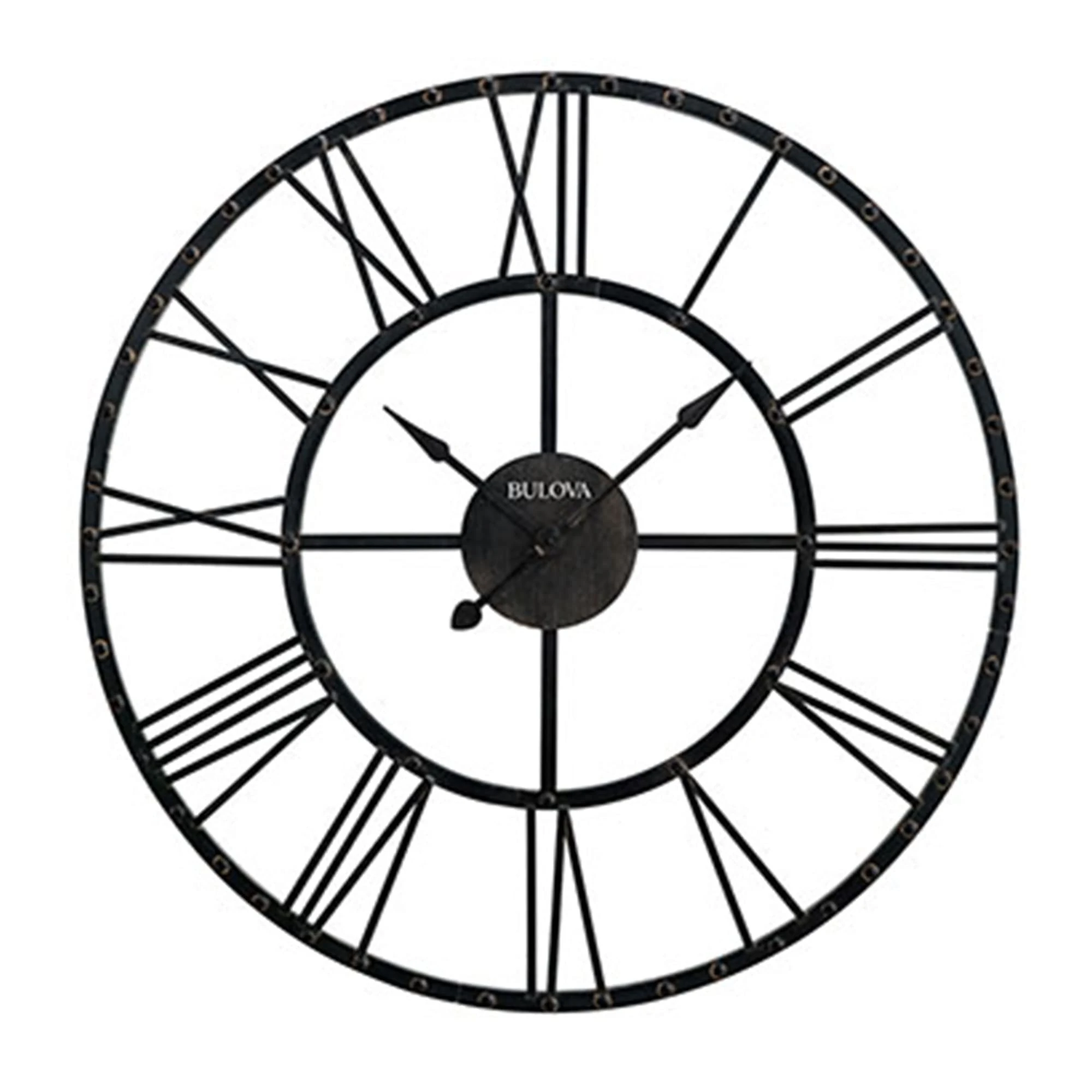 Bulova Carmen Wall Clock, Aged Iron