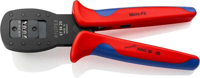 KNIPEX Crimping Pliers for Micro Plugs Parallel Crimping for Connectors in the Micro-Fit Series From Molex LLC With, 97 54 25