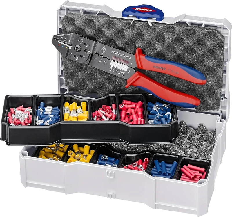KNIPEX Crimp Assortment for Cable Connectors 13 Parts 265 mm, 97 90 26
