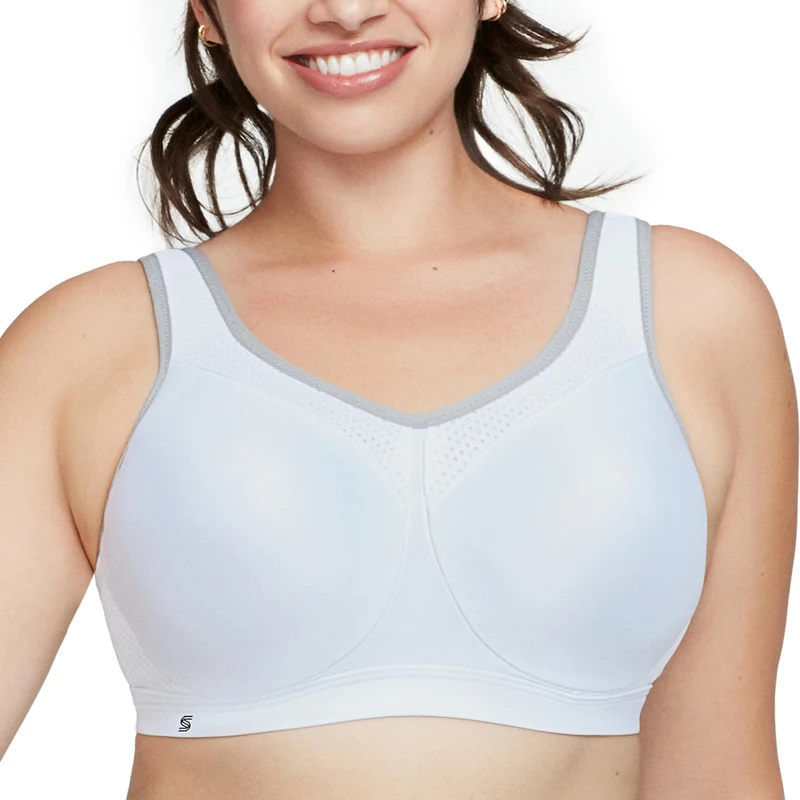 Glamorise High Impact Wonderwire Sports Underwire Bra 9066 (Women's & Women's Plus) White/Gray