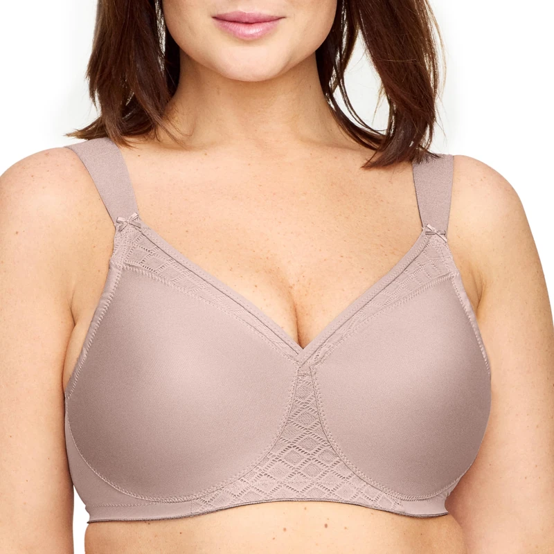 Glamorise MagicLift Seamless T-Shirt Wirefree Bra 1080 (Women's & Women's Plus) Taupe - Image 1