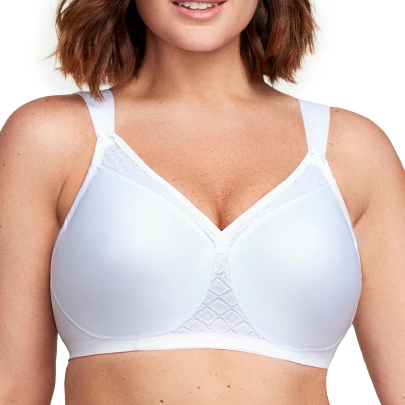 Glamorise MagicLift Seamless T-Shirt Wirefree Bra 1080 (Women's & Women's Plus) White - Image 1