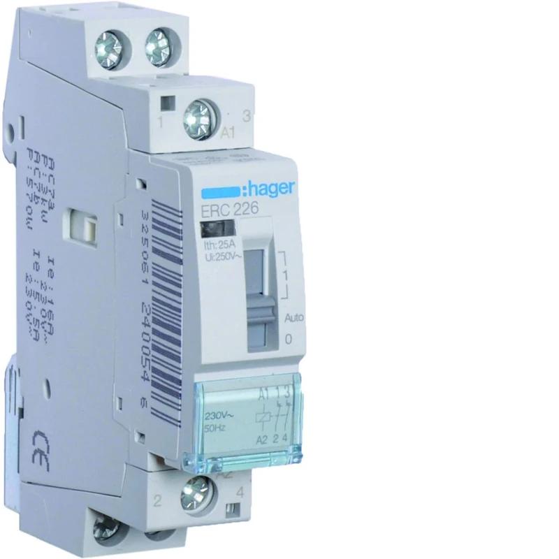 Hager Sistemas ERC226 Manual Contactor, 25A, 2Nc, 230V
