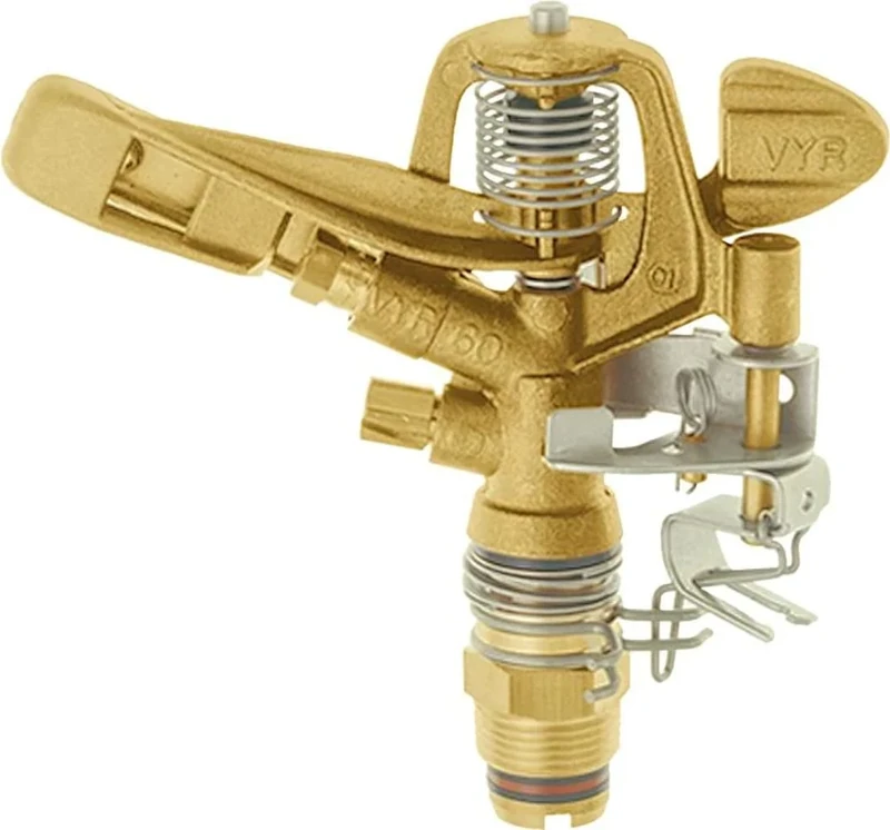 GEKA 604424SB Circular/Sector Sprinkler V60 16M with Male Thread G 3/4" 4x2, 4mm, Silver/Gold, 18 x 8 x 13 cm