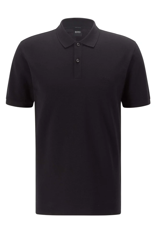 BOSS Mens Pallas Regular-fit Polo Shirt in Pima-Cotton piqué Black