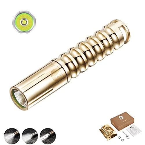 LUMINTOP® Brass Worm 110 Lumen AAA Keychain LED Torch,Battery Included