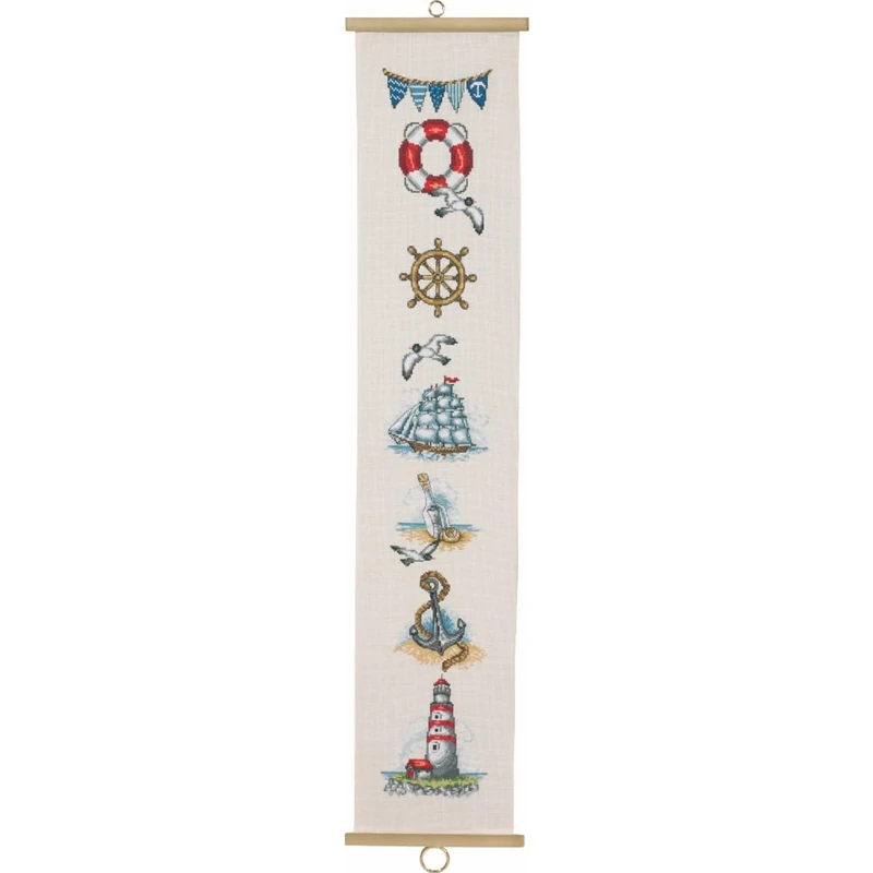 Permin Embroidery Maritime Tapestry Bell Pull Counted Cross Stitch Kit, One