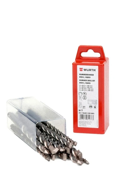 Wurth 648550002 Ass.PUNTE Plus-Duo-SV 6-12MM 12pcs, Grey