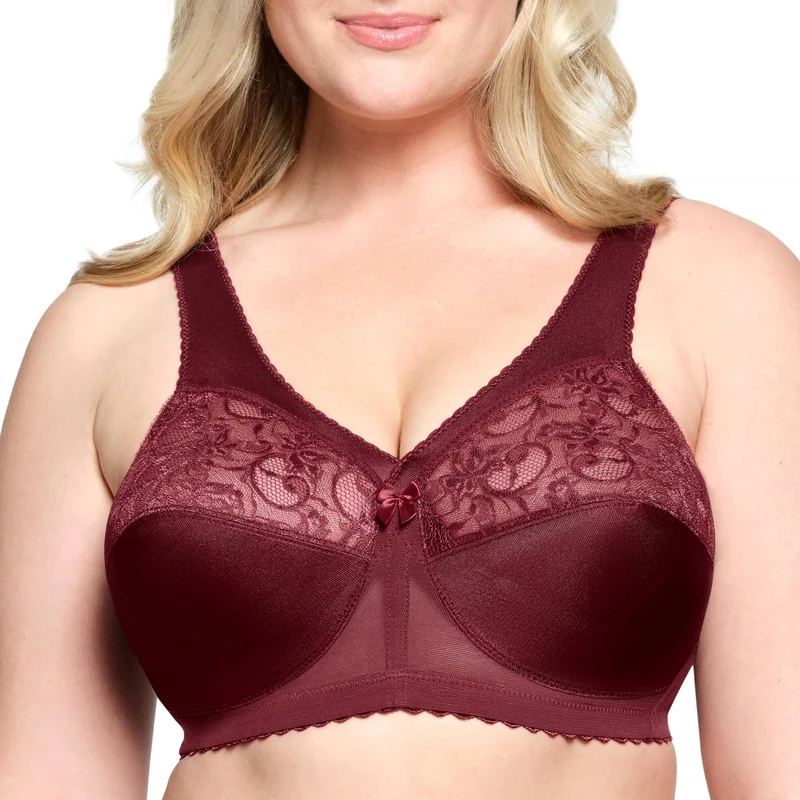 Glamorise MagicLift Original Support Wirefree Bra 1000 (Women's & Women's Plus) Burgundy - Image 1