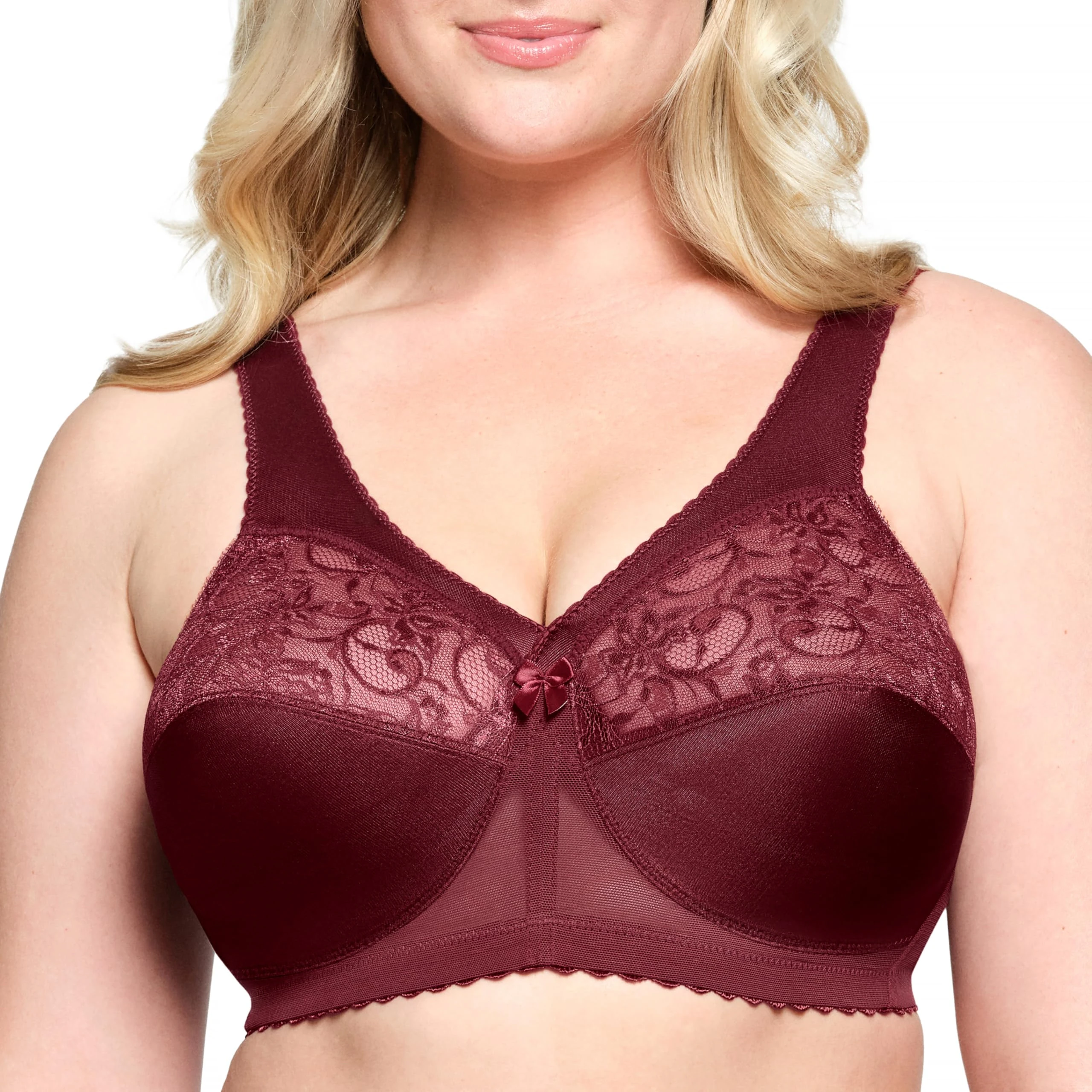 Glamorise MagicLift Original Support Wirefree Bra 1000 (Women's & Women's Plus) Burgundy