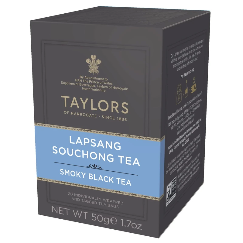 Taylors of Harrogate Lapsang Souchong Tea 20 Wrapped & Tagged Tea Bags