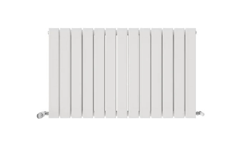 iBathUK Apex Horizontal Radiator, Double Flat Panel Radiators, 600x988mm Slim Radiator for Bathroom,Kitchen,Living Room- White