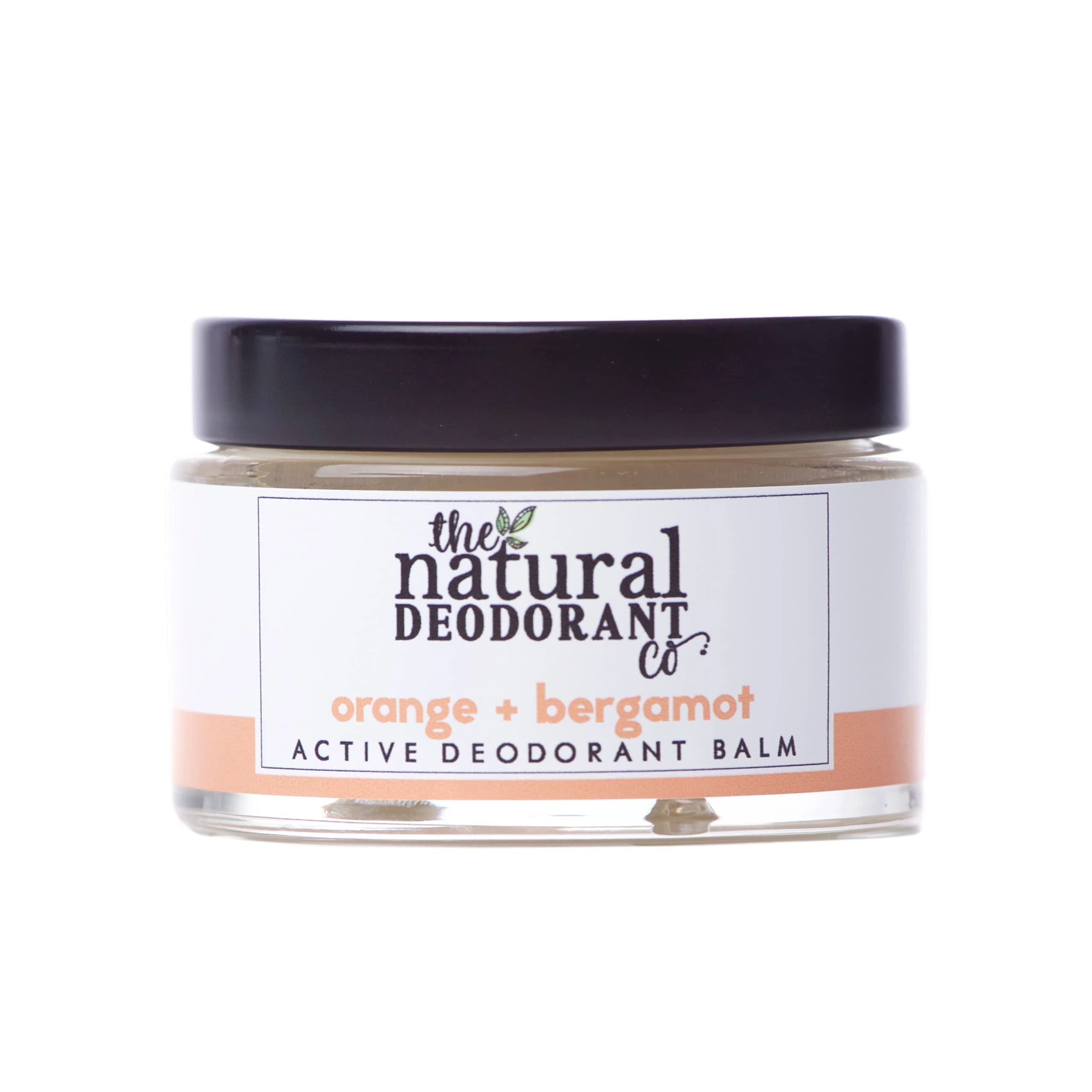 The Natural Deodorant Co, Active Deodorant Balm Orange & Bergamot 55g, Aluminium Free, Plastic Free, Extra Strength
