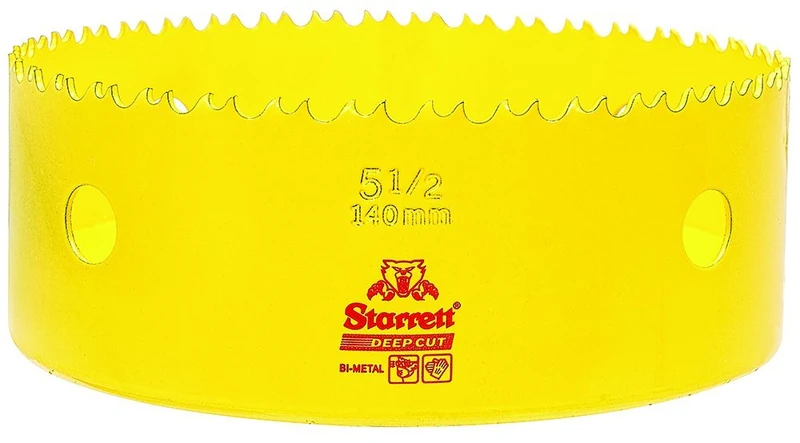 Starrett DCH0512 Bi Metal Deep Cut Hole Saw, 140mm