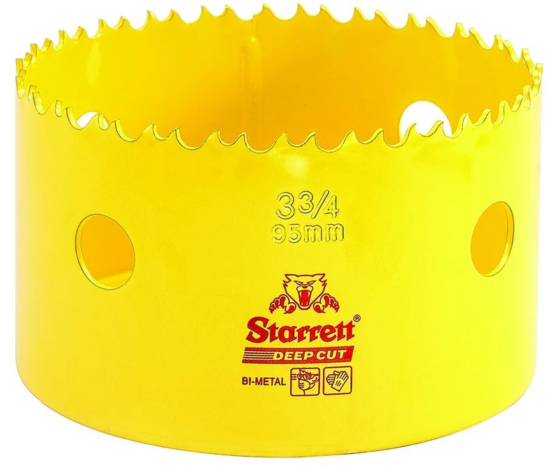Starrett DCH0334 Bi Metal Deep Cut Hole Saw, 95mm