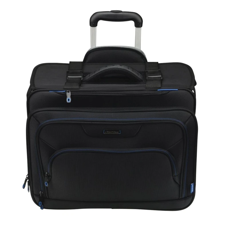 Lightpak Businesstrolley Pioneer, Pilotenkoffer aus Polyester, Businesskoffer mit Organizer-Fach Hand Luggage 47 Centimeters 28 Black (Schwarz)
